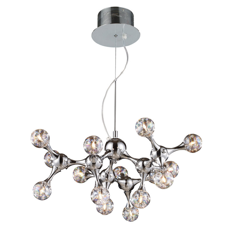 Brayden Studio Kurland Molecular 15 Light Chandelier Reviews Wayfair Kurland Molecular 15 Light Chandelier