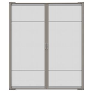 x 80 in Retractable Screen Door 36 in Aluminum Single Brisa White Painted