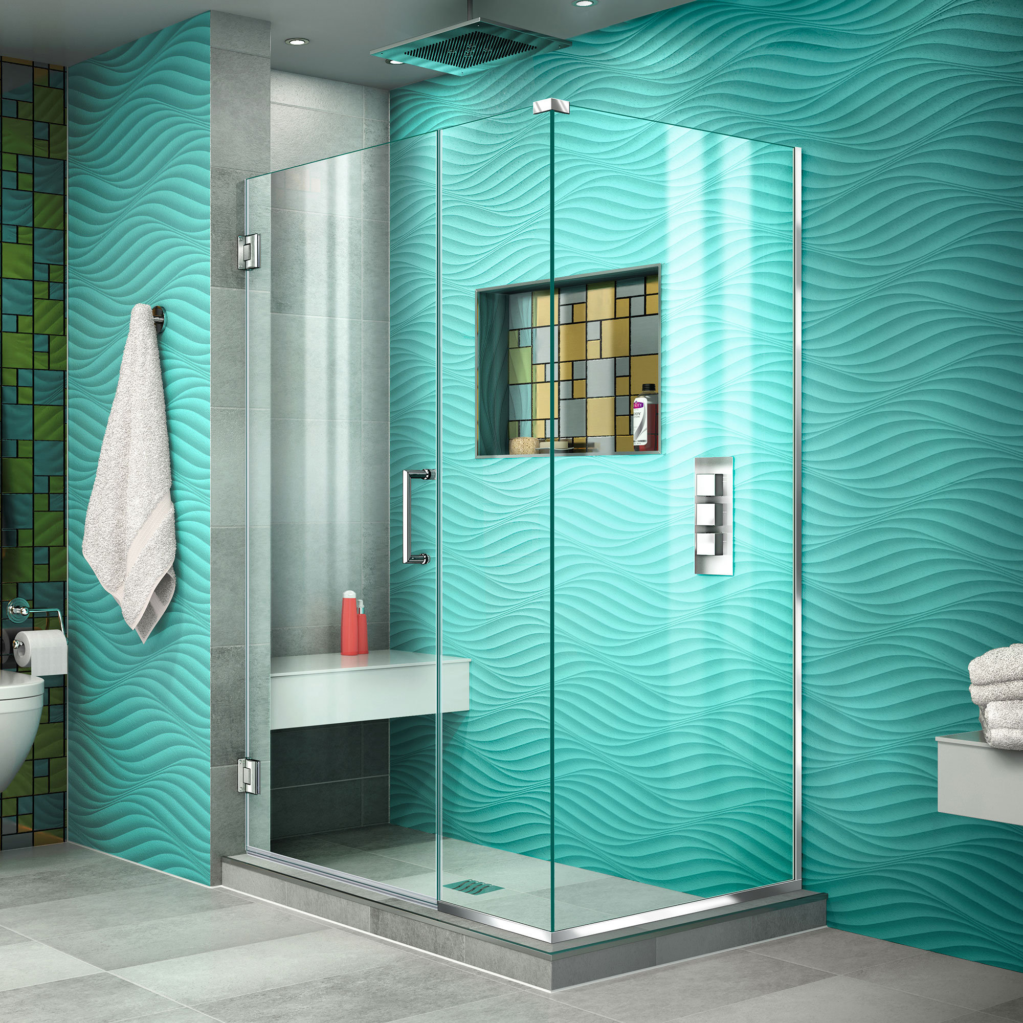 Dreamline Unidoor Plus 41 5 X 72 Hinged Frameless Shower Door