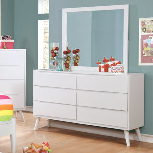 Go to store & view more images Ricardo 6 Drawer Double Dresser with Mirror by Langley Street
