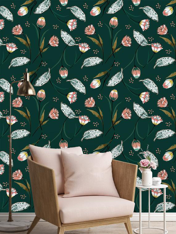 Bungalow Rose Jo Removable Vintage Tulip Flower 8 33 L X 25 W Peel And Stick Wallpaper Roll Wayfair Find the best tulips wallpaper on wallpapertag. wayfair
