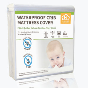 Crib with Pad Liner Hypoallergenic Waterproof Mattress Protector by AC Pacific
