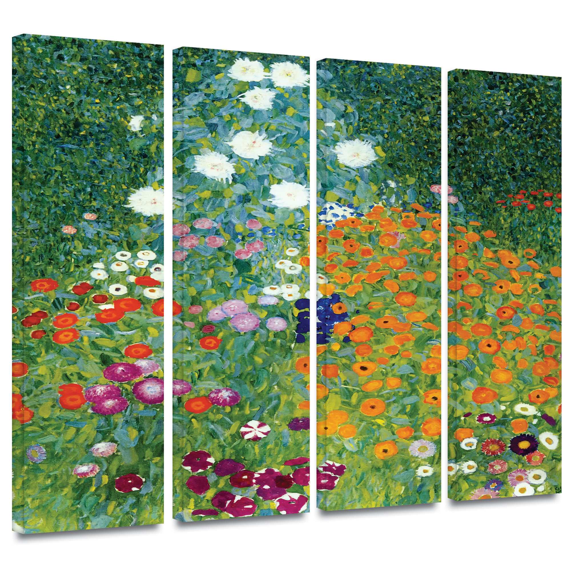 Gustav Klimt Fade Proof HD Art Print or Canvas Rosebushes under the Trees 1905