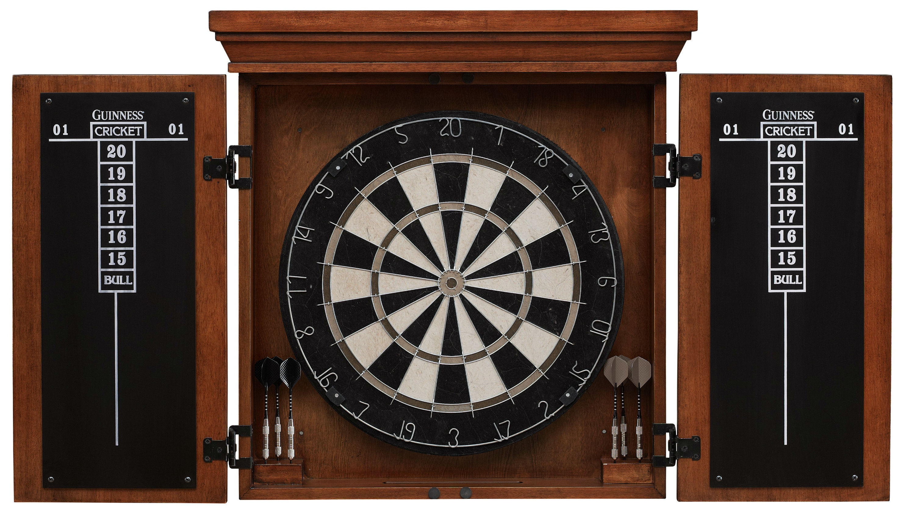 American Heritage Guinness Dartboard Cabinet Set Reviews Wayfair