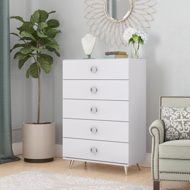 Orren Ellis Magnus 5 Drawer Chest Reviews Wayfair
