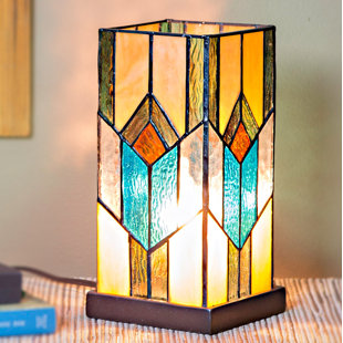Stained Gl Table Lamps Wayfair Critchlow Stained Gl 10 5 Table Lamp