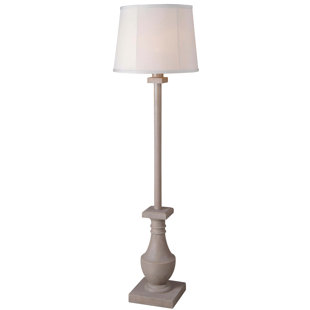 chunky wood floor lamp