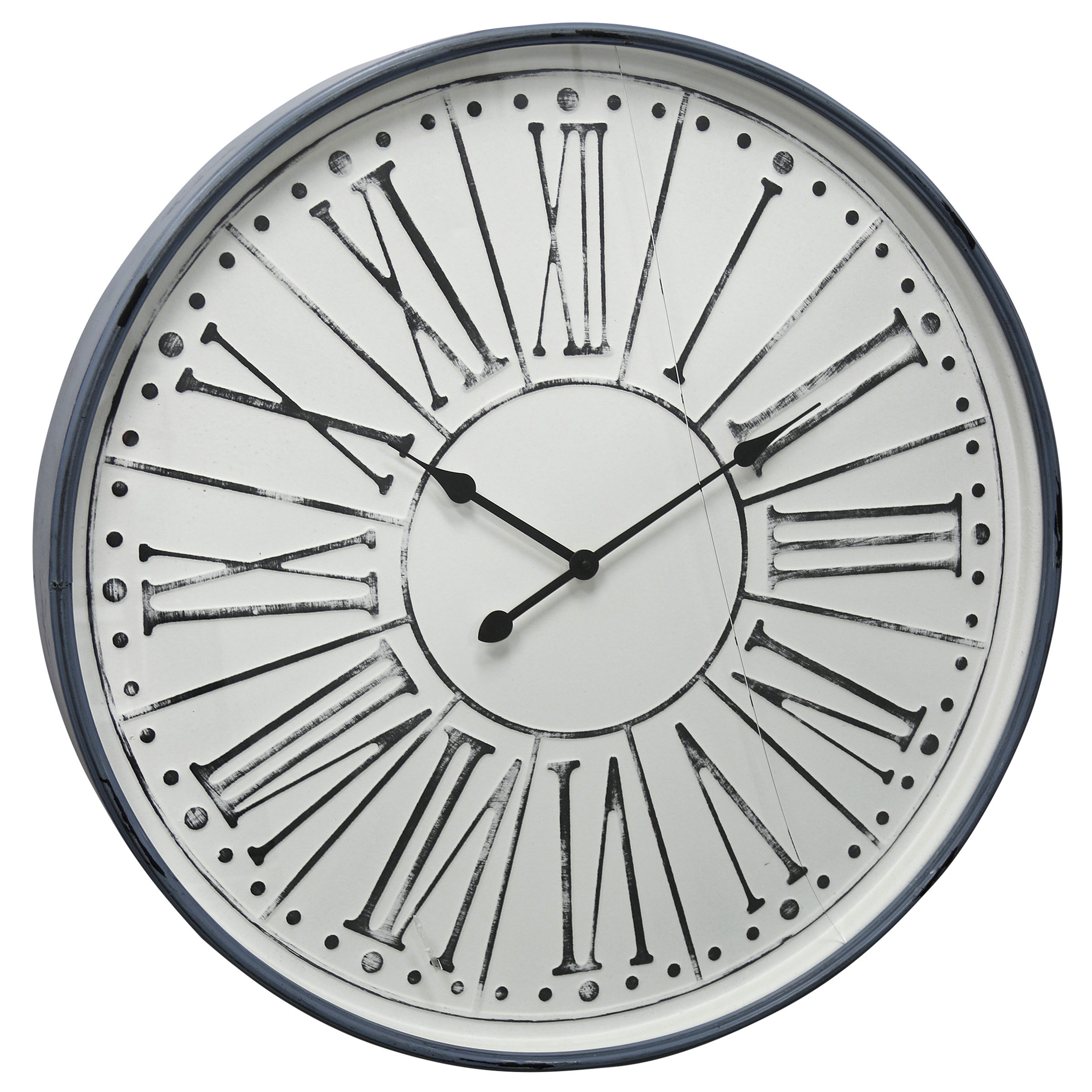 Gracie Oaks Oversized Tilden Metal Glass 32 Wall Clock Wayfair Gracie Oaks Oversized Tilden Metal Glass 32 Wall Clock Wayfair