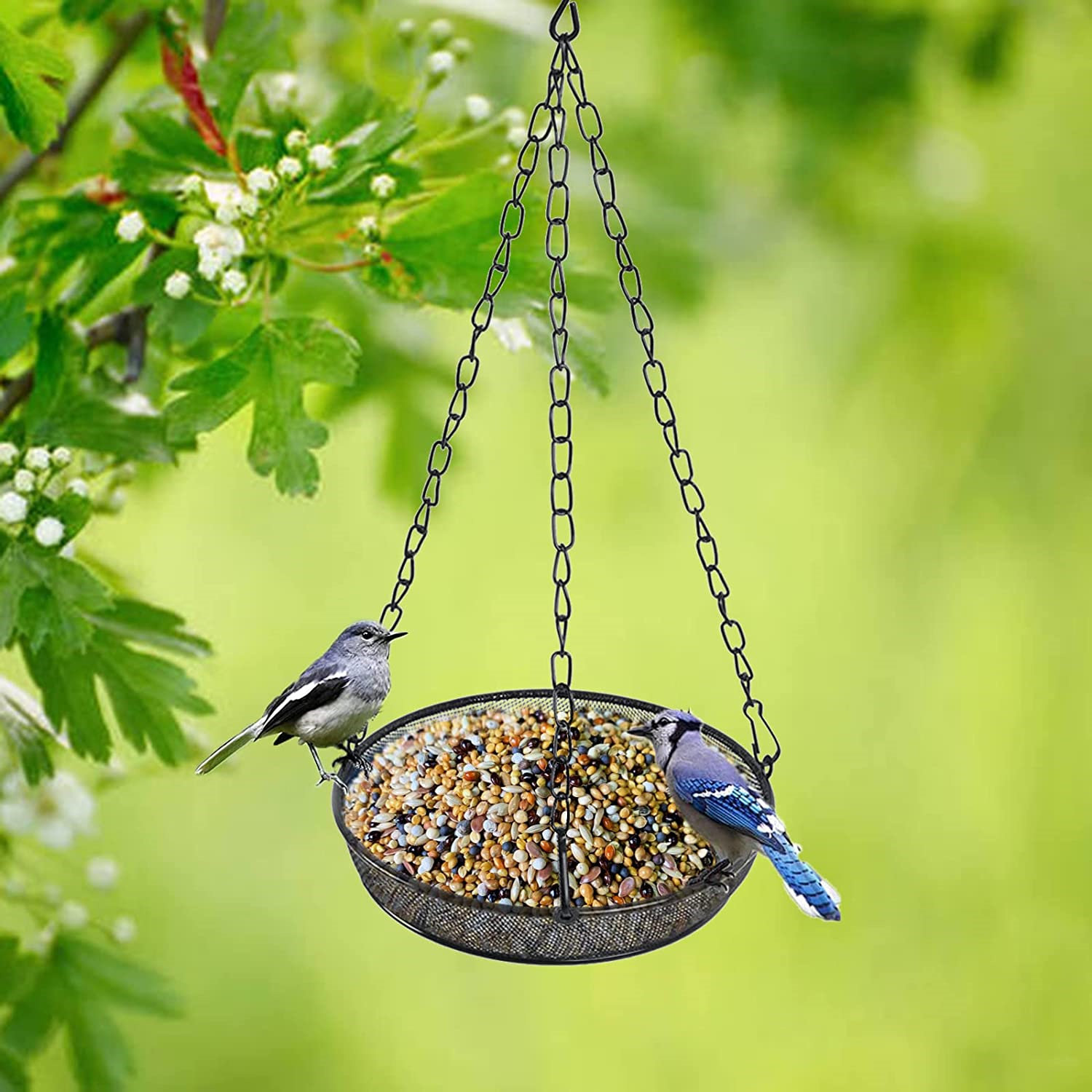 Bird Catcher Tray Platform Feeder Hanging Tray Outdoors Backyard Garden 