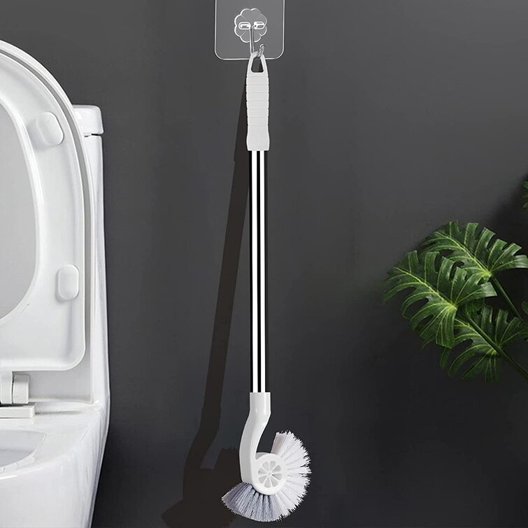 Large White Ceramic Rooster Shaped Bathroom Toilet Bowl Brush Holder & Brush