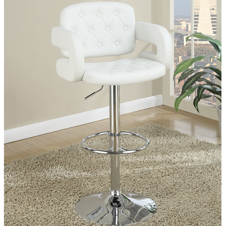 Wade Logan Lucinda Adjustable Height Bar Stool Reviews Wayfair