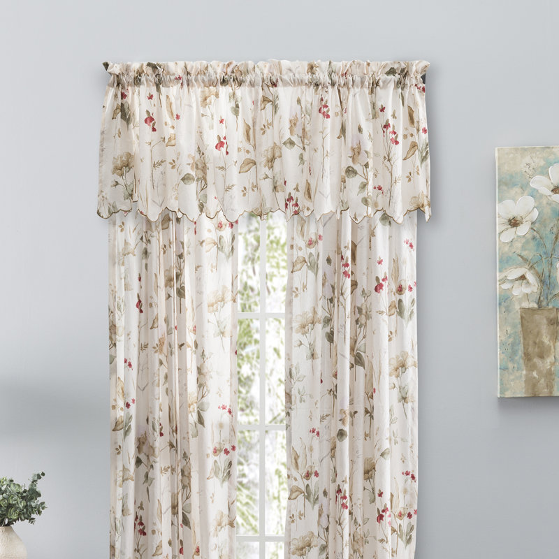 Rosalind Wheeler Maeda Crushed Taffeta 48 Window Valance Wayfair