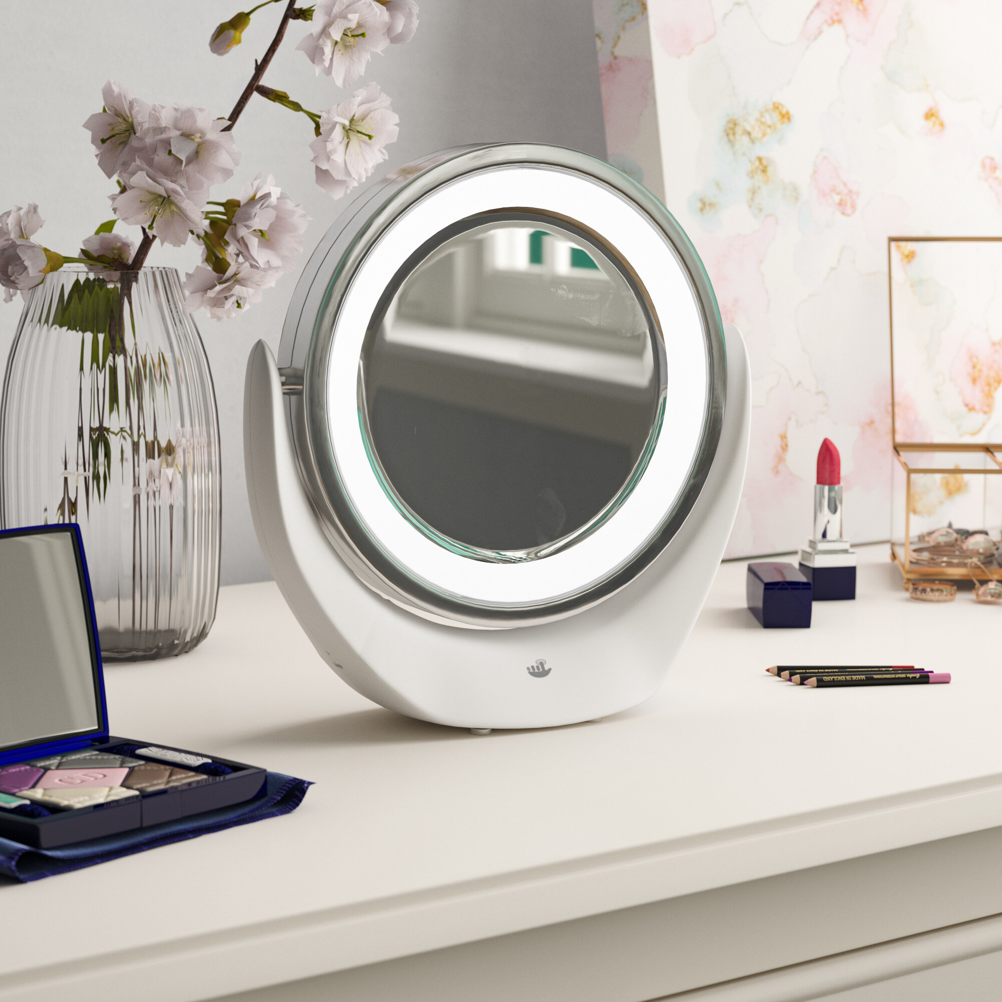 circle light makeup mirror