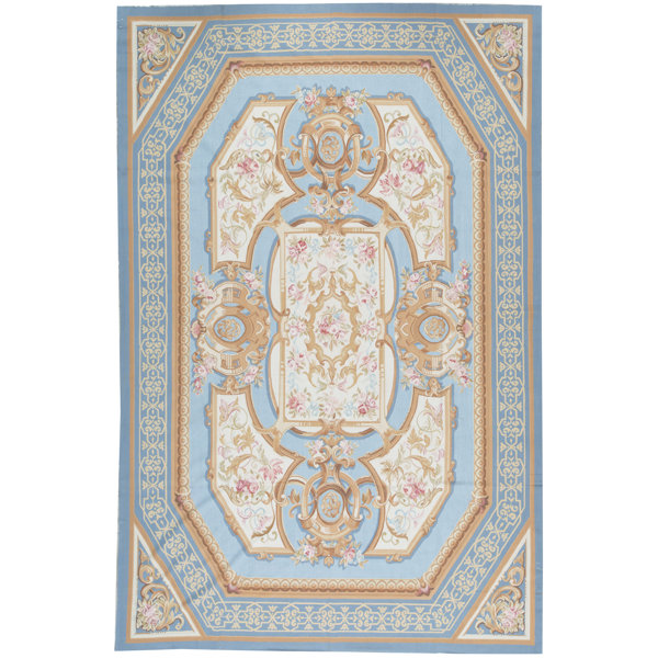 Bokara Rug Co., Inc. One-of-a-Kind Renaissance Hand-Knotted Before 1900 108 X 159 Wool Area Rug in Beige/Blue | Wayfair One... 