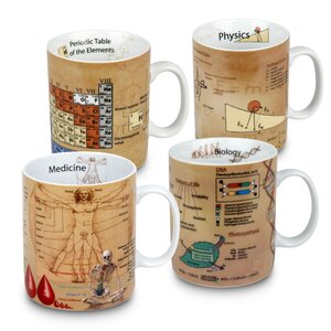 4 Piece Mugs of Knowledge Set