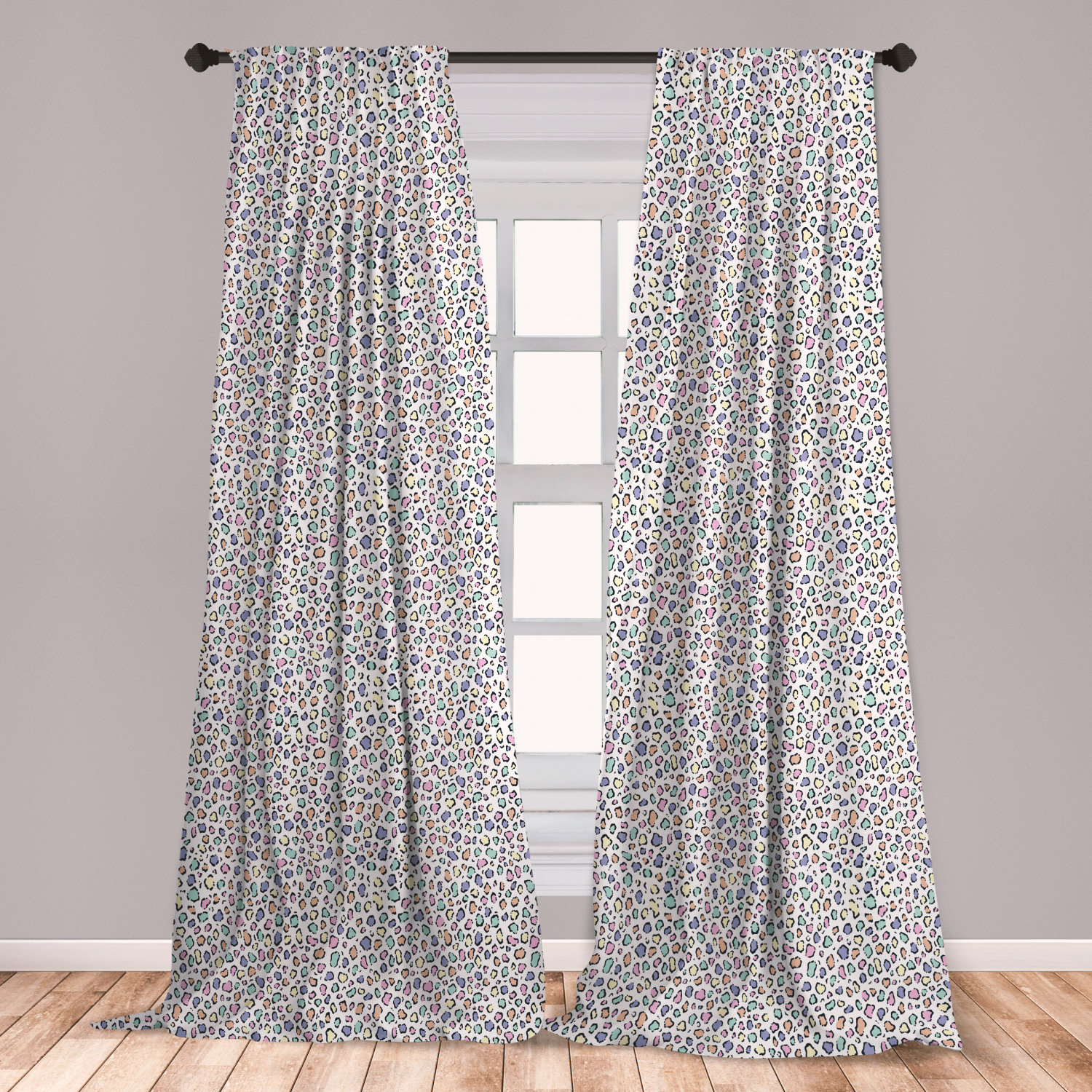 East Urban Home Leopard Print Room Darkening Rod Pocket Curtain