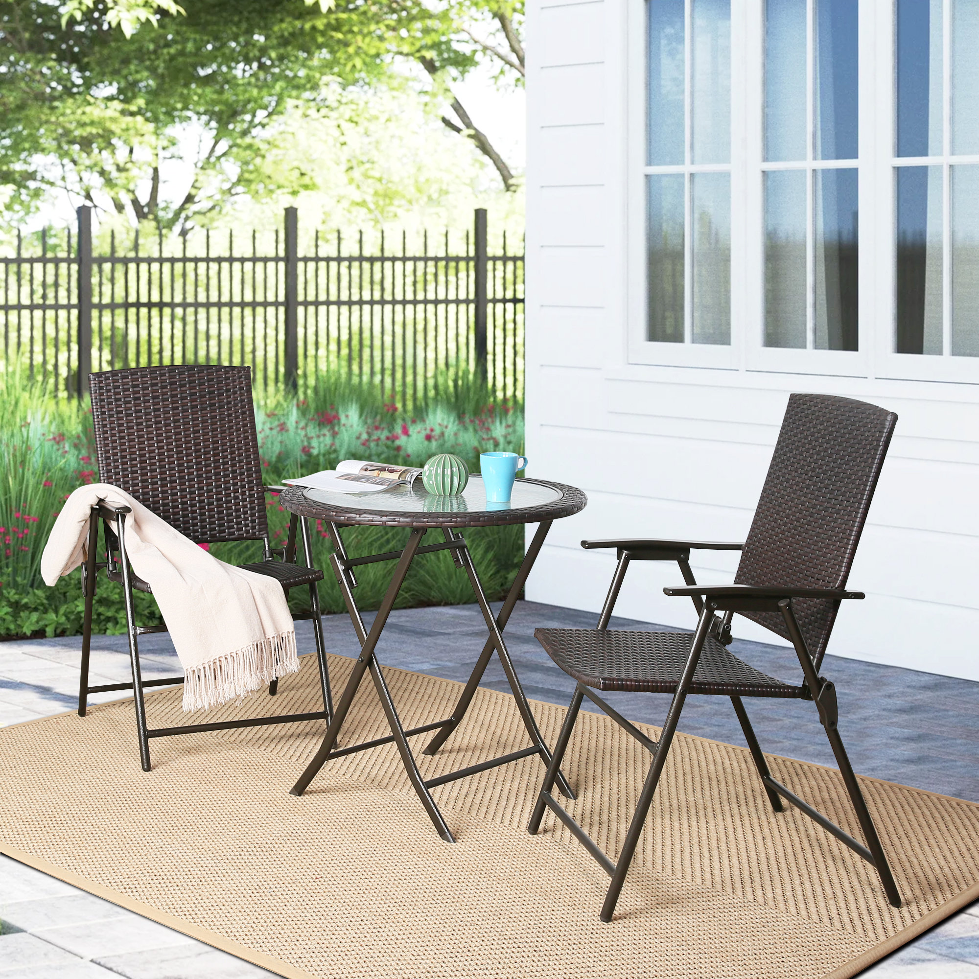 Ebern Designs Laylla 2 Person Patio Bistro Dining Set Wayfair