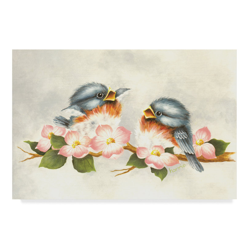 Winston Porter Love Is In The Air Birds Acrylic Painting Print