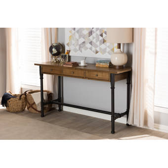 Ailith Suzetta Metal And Distressed Wood Writing Desk Reviews