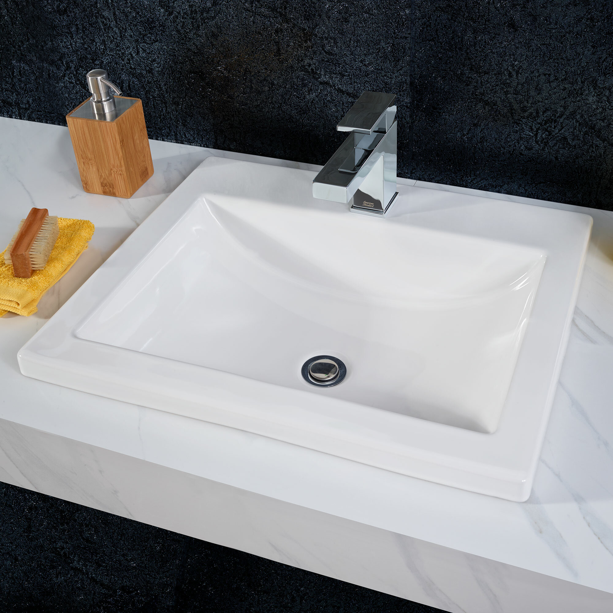 American Standard Studio Vitreous China Rectangular Drop In Bathroom Sink With Overflow Reviews Wayfair