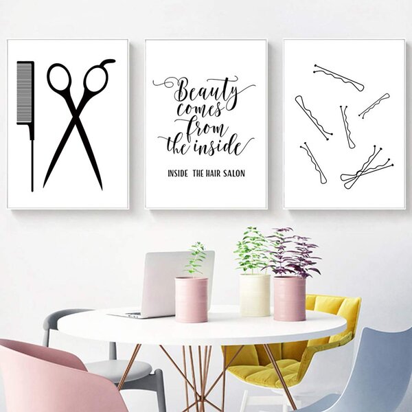 Modern Simple Letter Poster Wall Art Painting Home Decor Fashion Ornament 1 Pc