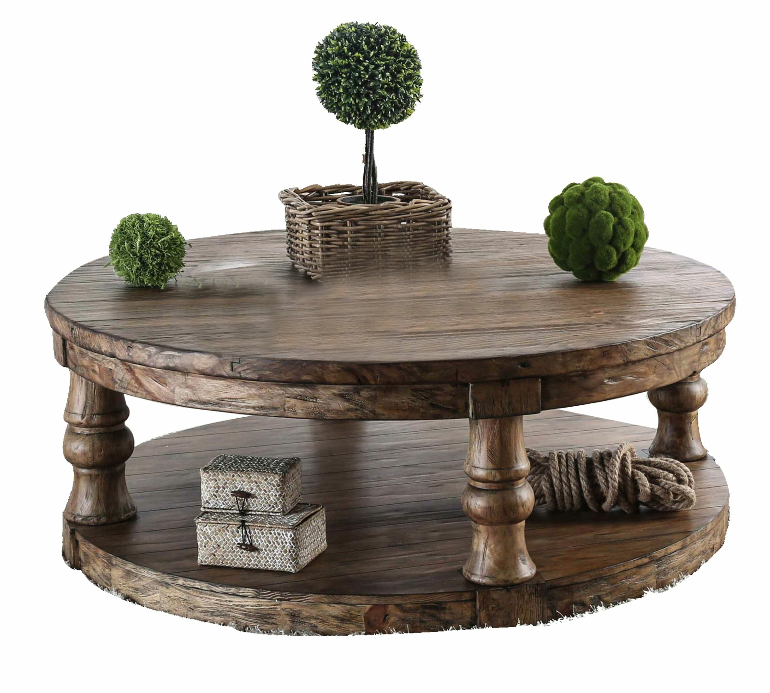 round floor shelf coffee table