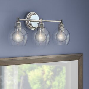 Maria 3-Light Vanity Light with Clear Glass