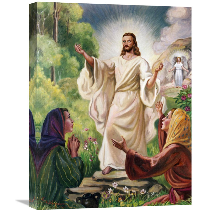 Fleur De Lis Living Jesus Has Risen Painting Print On Wrapped