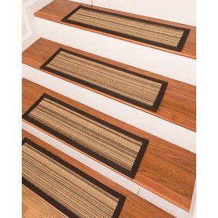 Stair Tread Rugs You Ll Love Wayfair Claraville Brown Beige Stair Tread Set Of 13