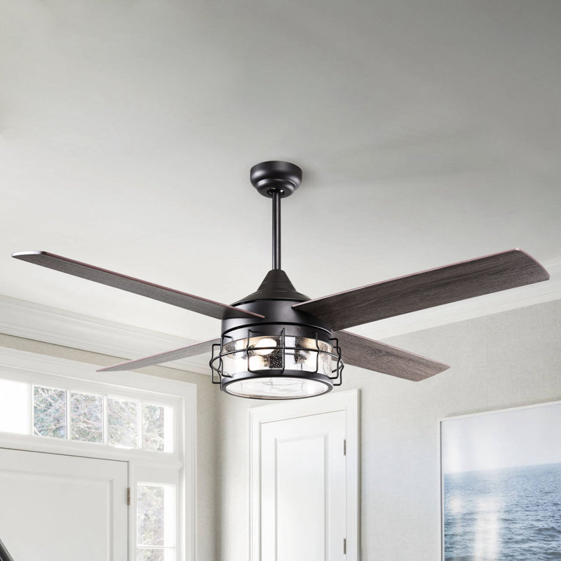 Wrought Studio 52" Kavir 4 - Blade Ceiling Fan with Remote ...