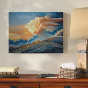 Millwood Pines Mountain Sunrise Clouds Acrylic Painting Print On