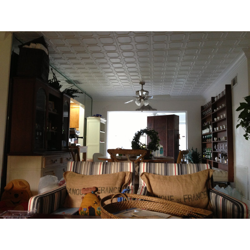 A La Maison Ceilings Boston 1 6 Ft X 1 6 Ft Glue Up Ceiling Tile