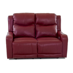 Go to store & view more images Red Barrel Studio Theodore Leather Reclining Loveseat