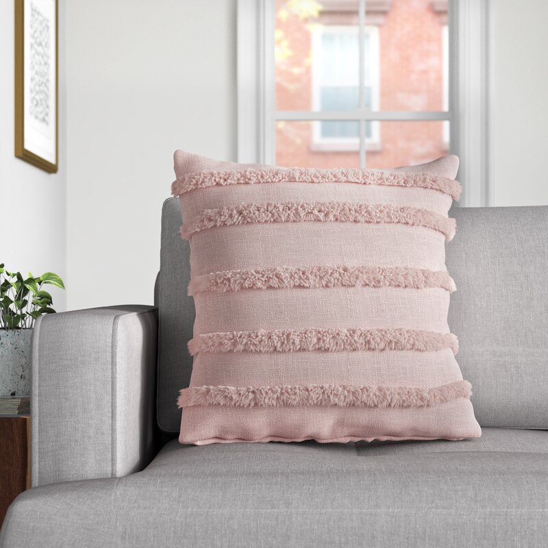 blush colored pillows