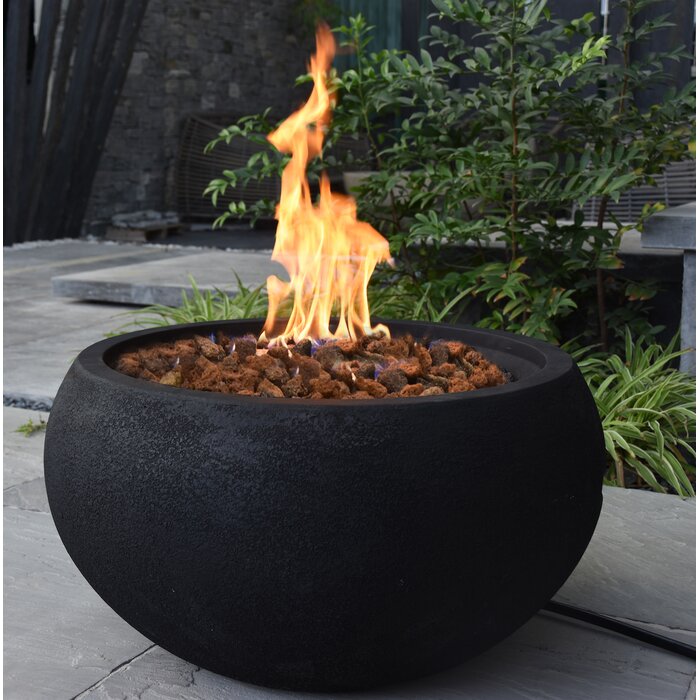 Latitude Run Astrath Concrete Propane Natural Gas Fire Pit