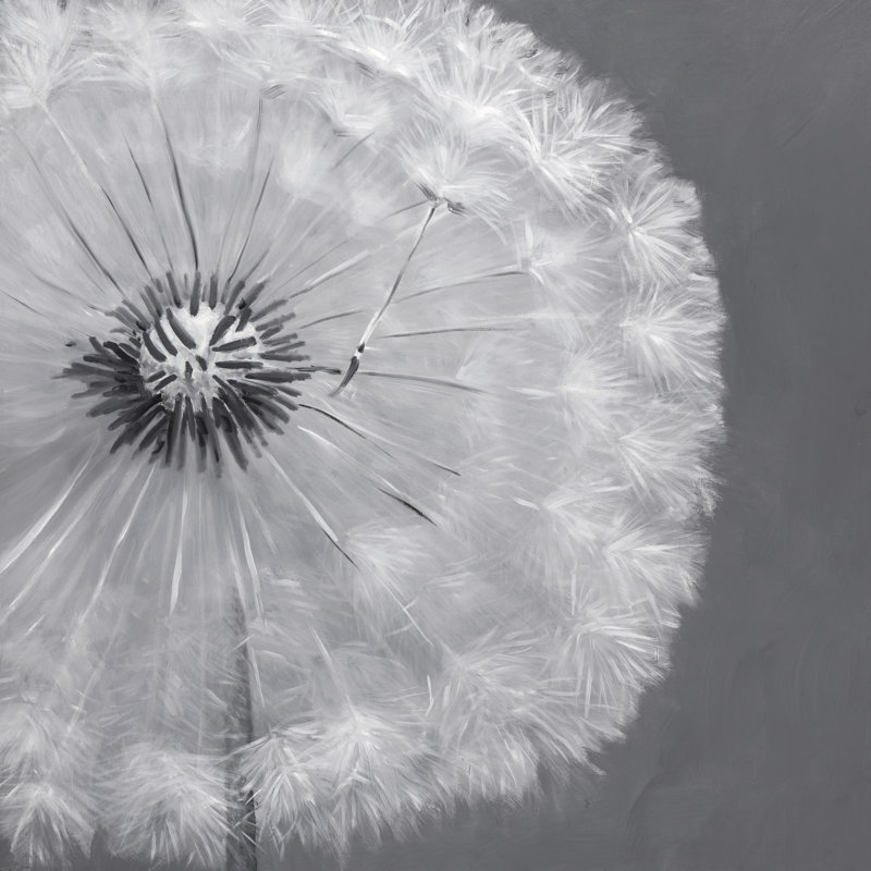 Gracie Oaks Dandelion Puff Ball Oil Painting Print On Wrapped
