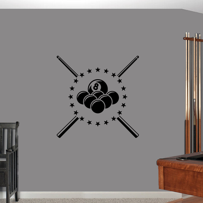 millan pool billiards stickers wall decal wall designs stickers
