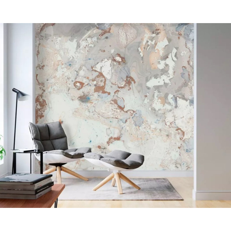 Wrought Studio Milburn Brush Splash Oil Painting Textile Texture