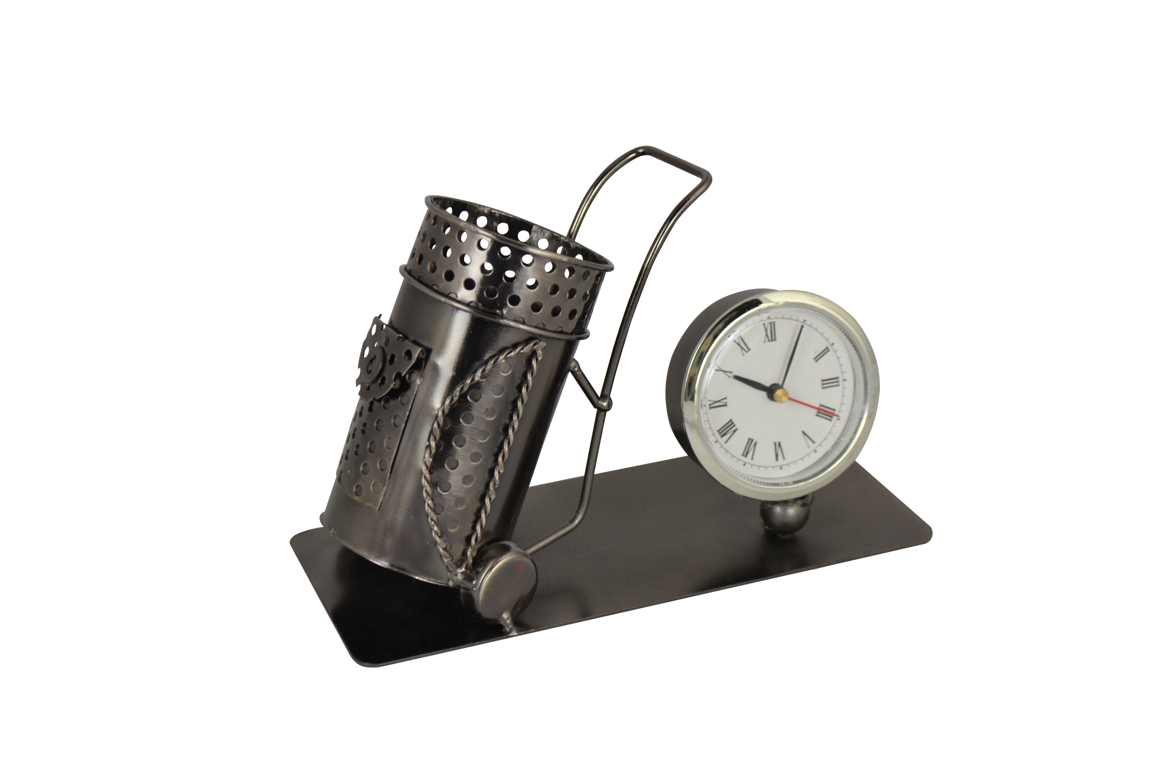 Three Star Golf Bag Pen Holder and Desk Clock Wayfair