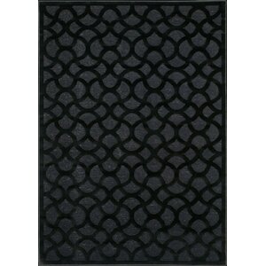Blondelle Abstract Black Area Rug