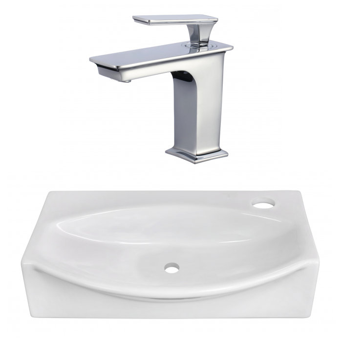 Avanities Above Counter Ceramic Specialty Vessel Bathroom Sink With Faucet And Overflow Wayfair