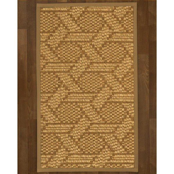 Breakwater Bay Archibald Geometric Hand Hooked Jute Sisal Brown Area Rug Wayfair