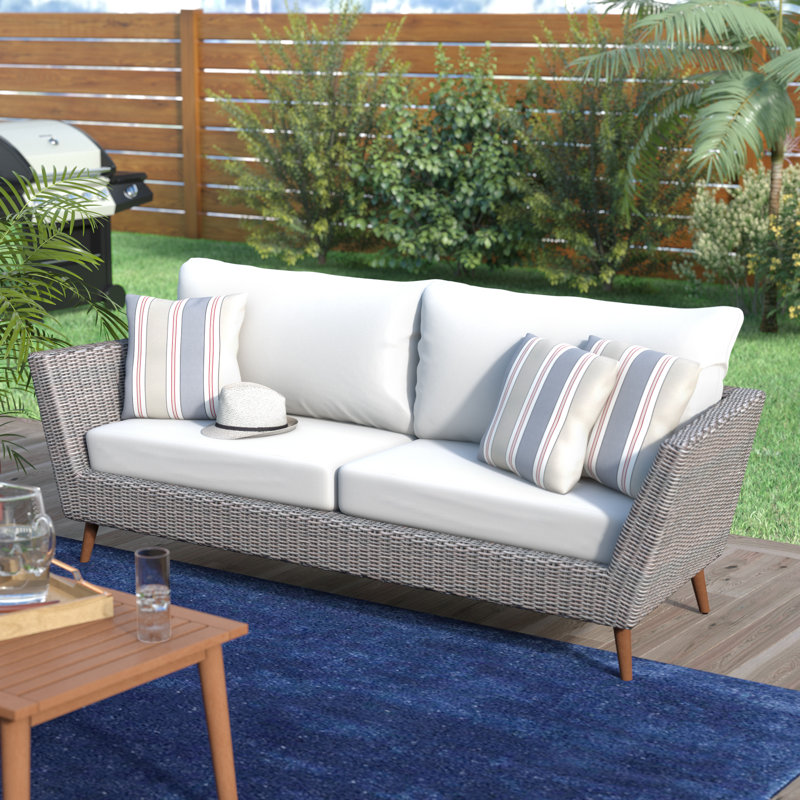 Langley Street Newbury Patio Sofa With Cushions Reviews Wayfair Newbury Patio Sofa With Cushions
