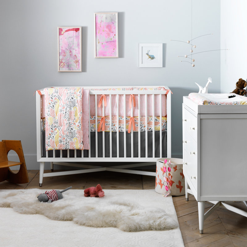 Mcpartland Mid Century 3 In 1 Convertible Standard 2 Piece Nursery Furniture Set Mcpartland Mid Century 3 In 1 Convertible Standard 2 Piece Nursery Furniture Set
