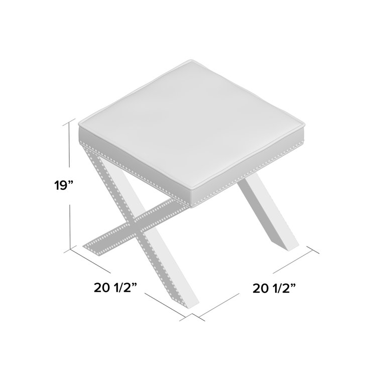 Mercer41 Norfolk 20 5 Wide Velvet Square Standard Ottoman Reviews Wayfair