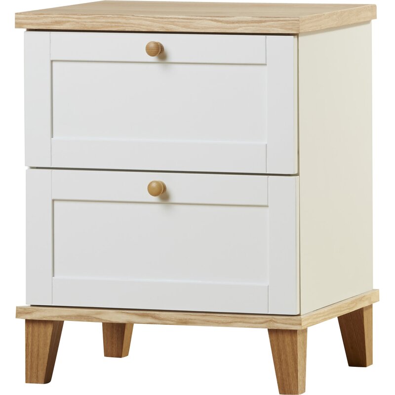 Mack Milo Abbeville 2 Drawer Bedside Table Reviews Wayfair Co Uk