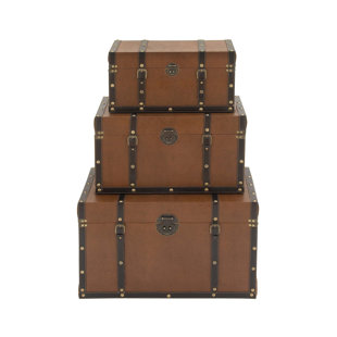 Go to store & view more images Three Posts Johanson 3 Piece Riley Trunk Set