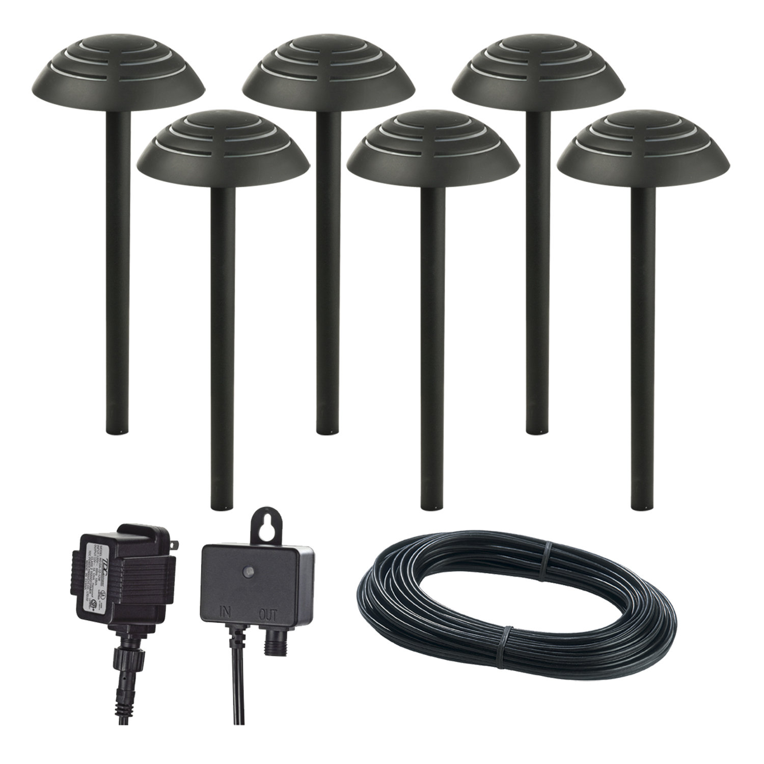 Sterno Home Low Voltage Cast Aluminum Led Pathway Light Pack Set Low Voltage Cast Aluminum Led Pathway