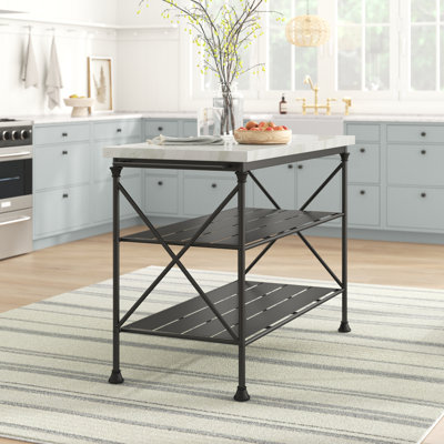 Hudson 53.25'' Wide Kitchen Island (Missing Top )