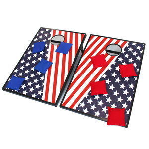 U.S. Flag Toss Game Cornhole Set